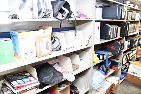 3-Section Metal Shelving Unit; 147"Wx12"Dx76"T