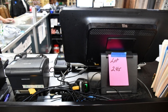 ELO POS System w/Touchscreen Monitor, Scanner, and Receipt Printer