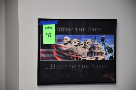 1 - Framed "Land of the Free" Framed Print; 16"x20"