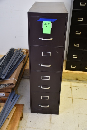 4-Drawer Metal File Cabinet 15"Wx52"Tx28-1/2"D
