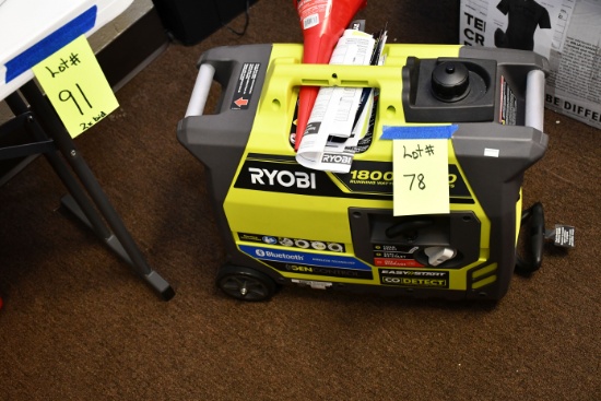 Ryobi GenControl Digital Bluetooth Inverter Generator Item RY12322VNM w/Gas Can; Like New