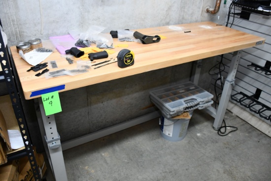 1 - UltraHC Commercial Grade Work Table w/Metal Legs and Wood Top w/Single Sliding Drawer; 72"Wx25"D