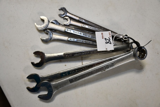Craftsman Standard Open End Line Wrenches; 1/2" thru 13/16"