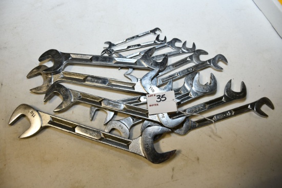 Snap-on 12-Piece Open End Angle Wrenches; 7/8" to 1-1/4"