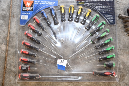 Neiko 22-Piece Screwdriver Set w/Soft Handle Grips; New in Package
