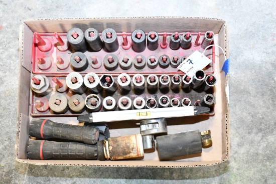 1 Lot of Misc. Standard Craftsman Impact and Deep Well Sockets including 3/8" and Misc.
