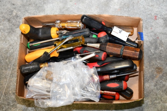 1 Lot of Screwdrivers including Snap-On, John Deere, Etc.