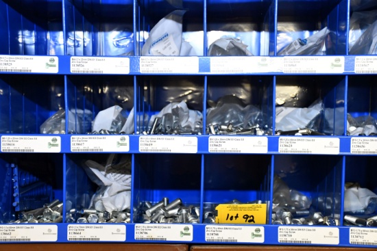 40-Compartment Fastenal-Style Cabinet w/Flat Washers, Split-Lock Washers, Hex Nuts, Bolts, Etc.; Som