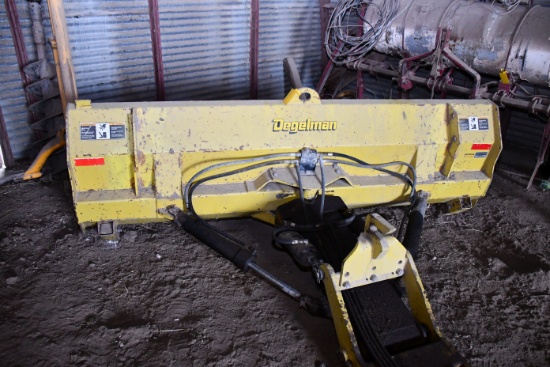 Degelman 9' 2-Way Front Push Blade; Good Shape, With Joy Stick Control