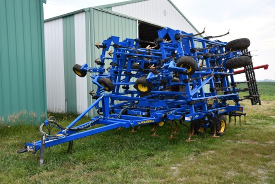 Landoll 9650 38' Field Cultivator, 10" JD Shovels, 4 Spring Tine Harrow, Good Shape, SN:96A1200122