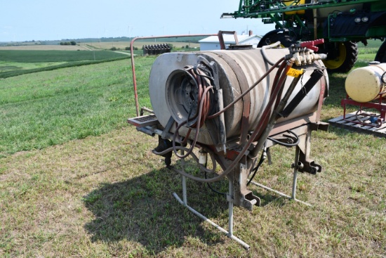 3pt Stainless 220gal Sprayer, Bloomless Booms, Hydraulic Driven Pump, Hand Wand