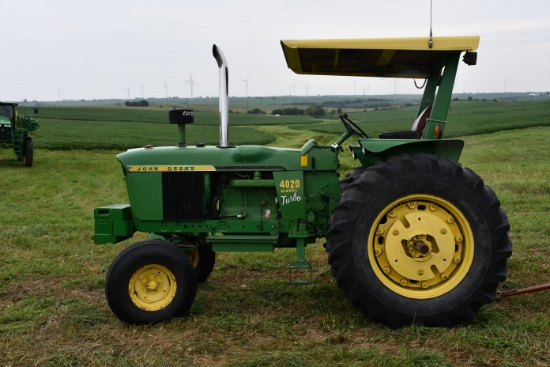 1969 John Deere 4020 Diesel, Shows 6210 Hours, Turbo, Power Shift, Sun Canopy, 18.4-34 Rear Rubber
