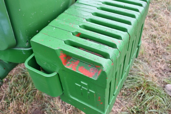 10- 75lb IH Stamped Suit Case Weights, Painted Green, 10xBID