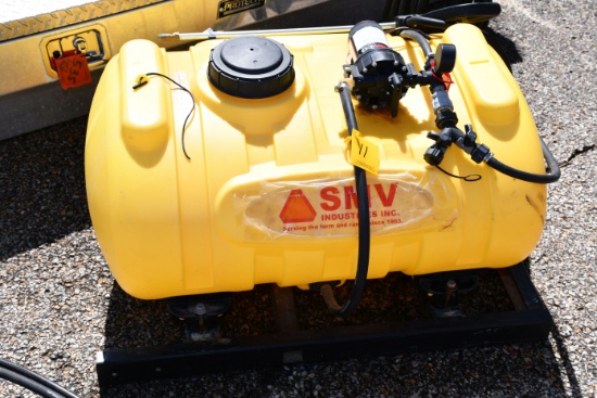 Yellow 40gal Spot Sprayer For Side x Side, With 12v Pump, Hand Wand, Approx. 6' Boom, Like New