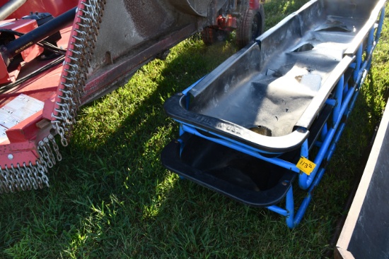2-Metal Frame Poly Feed Bunks, Blue