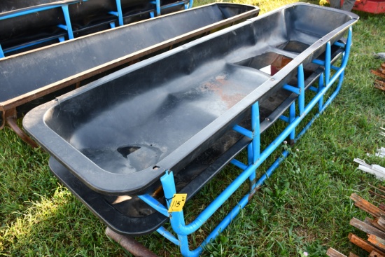 2-Metal Frame Poly Feed Bunks, Blue