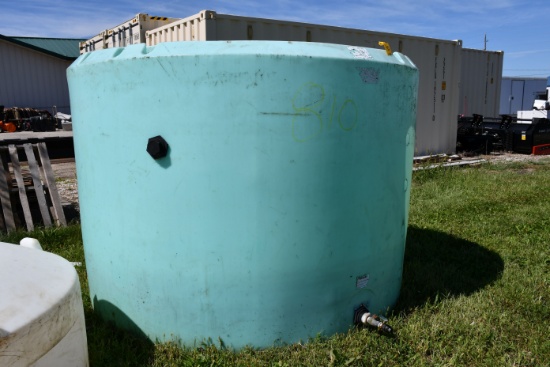 1250 Gallon Poly Tank, top cut off