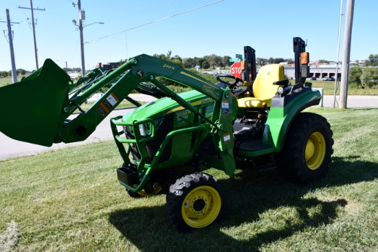 2025 John Deere 2038R, MFWD, 3.2 Hours, Lights, Roll Bar With Canopy, 3pt, 540pto, Hydrostat, 14-17.