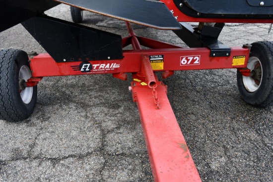 EZ Trailer 672 Header Cart, Red, Good Shape, Good Tires