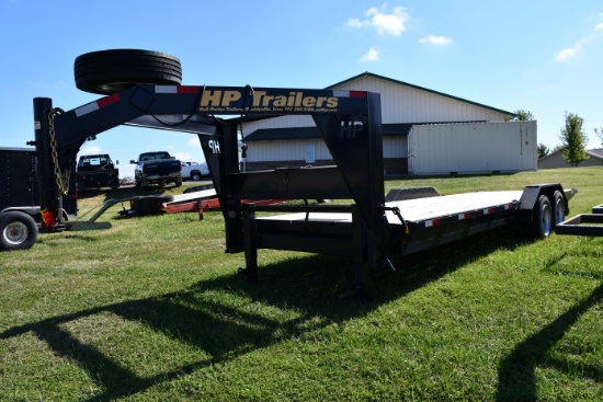 2023 HP Trailer, Gooseneck, Electric Over Hydraulic Tilt Bed With Solar Charger and Cordless Remote,
