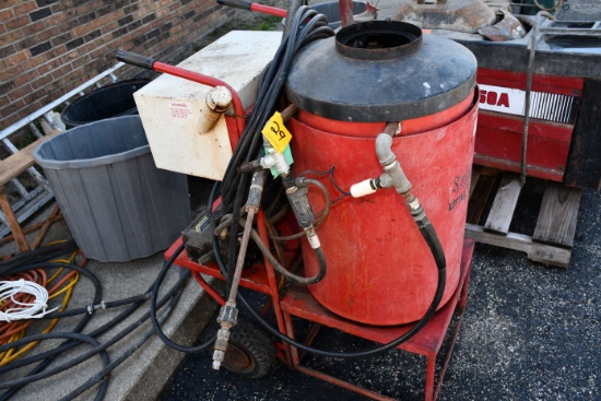 220v Electric Hot Pressure Washer, Heater Unknown Working Condition, Pressure Washer Works