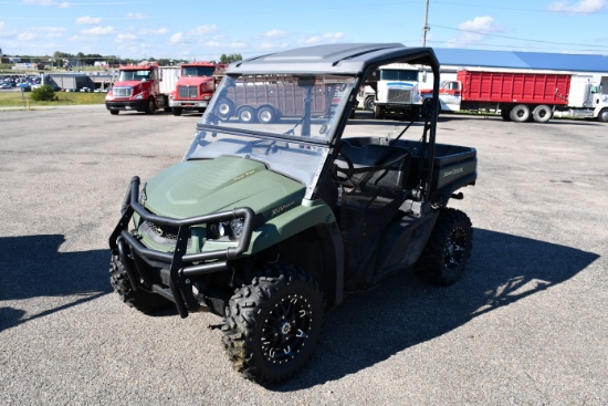 John Deere 590M Gator, 1502 Miles, 191 Hours, 4x4, LIKE NEW, Manual Dump Box, Top and Windshield, Mi