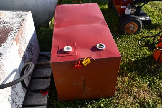 Red 100 Gallon Fuel Tank, No Pump