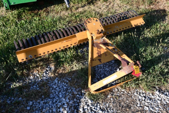 King Kutter 3pt Yard Rake, 72", Good Shape