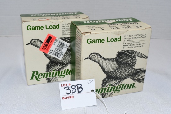 2 Boxes - Remington Game Load 12 Ga. 2-3/4" 6-Shot Shotshells; 25 Rds./Box; 2xBID