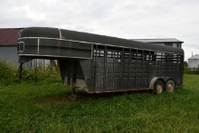 1996 Keifer Built 20 ft. Livestock Trailer, Good Floor, Rubber Good Shape, Some Surface Rust