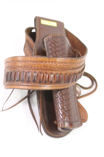 HANDMADE LIBERTY MODEL 760602 TOOLED LEATHER HOLTER