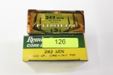 FORTY (40) ROUNDS REMINGTON & FUSION .243 WIN AMMO