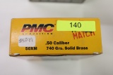 TEN (10) ROUNDS PMC,  X-TAC MATCH 50 BMG AMMO