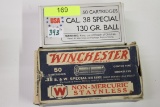ONE HUNDRED (100 ROUNDS WINCHESTER, .38 SPL AMMO