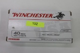 FIFTY (50) ROUNDS WINCHESTER, 40 S&W AMMO