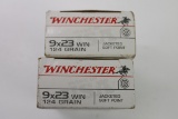 ONE HUNDRED (100) ROUNDS WINCHESTER, 9 X 23 AMMO
