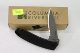 COLUMBIA RIVER MODEL 7011, BLACK FOLDING LOCK BLADE KNIFE, NEW IN BOX
