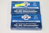FORTY (40) ROUNDS PPU 30-30 WINCHESTER AMMO 150 GR SOFTPOINT