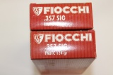 ONE HUNDRED (100) ROUNDS FIOCCHI 357 SIG AMMO