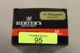 FIFTY (50) ROUNDS HERTER'S .44 MAG AMMO, 240 GR SP