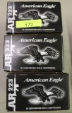 THREE HUNDRED (300) ROUNDS AMERICAN EAGLE, .223 REM AMMO, 55 GR FMJ