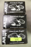 THREE HUNDRED (300) ROUNDS AMERICAN EAGLE, .223 REM AMMO, 55 GR FMJ