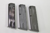 THREE (3) BERETTA M92, FIFTEEN ROUND MAGAZINES