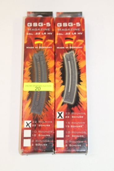 TWO (2) GERMAN SPORTS GUN, GSG-5, 22 LR MAGS, 22 ROUNDS, NEW