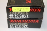 FORTY (40) ROUNDS WINCHESTER BALLISTIC SILVERTIP, 45-70 GOVERNMENT AMMO, 300 GR BST