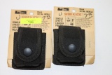 TWO (2) UNCLE MIKES SIDEKICK BLACK SINGLE SPEED LOADER POUCHES, NEW