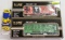 TWO (2) 1996 K-LINE O SCALE FREIGHT CARS W/ DIE CAST TRUCK, NEW OLD STOCK IN BOX