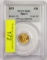PCGS GRADED MS64, 1873 $1.00 GOLD PRINCESS OPEN 3