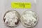 TWO (2) .999 SILVER INDIAN BUFFALO TROY OUNCE ROUNDS