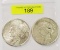 TWO (2) 1923 SILVER PEACE DOLLARS